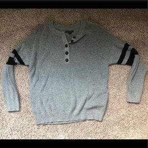 Grey and Black Button Down Sweater